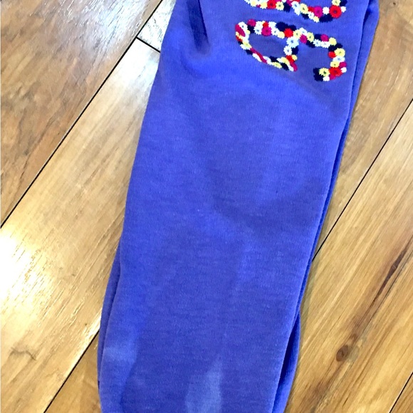 Victoria Secret Pink floral flower purple logo sweats sweatpants joggers… - Picture 14 of 16